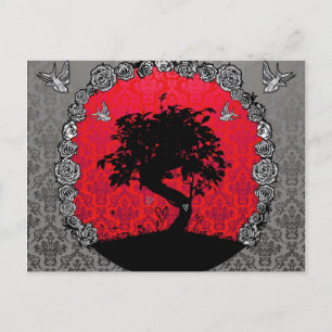 Tattoo Bonsai Tree of Love Briefkaart