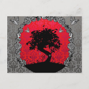 Tattoo Bonsai Tree of Love Briefkaart