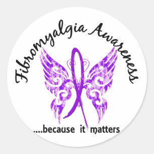 Tattoo Boterfly 6.1 Fibromyalgie Ronde Sticker