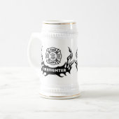 Tattoo brandweerman bierpul (Voorkant links)