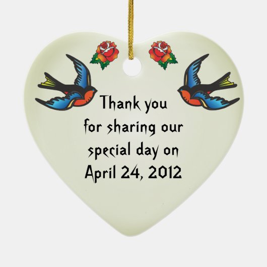 Tattoo bruiloft gunsten Ornament (Achterkant)