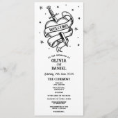 Tattoo bruiloft hart ceremonie Details Programmakaart (Voorkant)