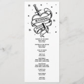 Tattoo bruiloft hart ceremonie Details Programmakaart (Achterkant)