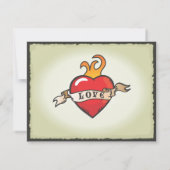 Tattoo bruiloft RSVP Kaart (Achterkant)