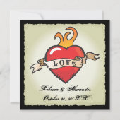 Tattoo bruiloft uitnodiging (Achterkant)