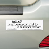 tattoo? bumpersticker (Op auto)