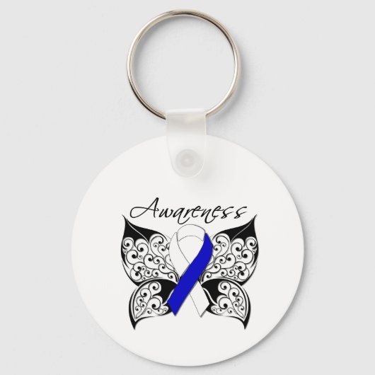 Tattoo Butterfly Awareness - ALS Disease Sleutelhanger (Voorkant)
