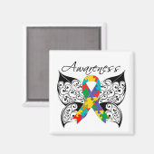 Tattoo Butterfly Awareness - Autisme Magneet (Voorkant / Achterkant)