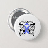 Tattoo Butterfly Awareness - Esophageal Cancer Ronde Button 5,7 Cm (Voorkant /achterkant)