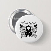 Tattoo Butterfly Awareness - Melanoma Ronde Button 5,7 Cm (Voorkant /achterkant)