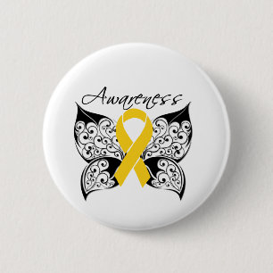 Tattoo Butterfly Awareness - Neuroblastoma Cancer Ronde Button 5,7 Cm