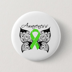 Tattoo Butterfly Awareness Non-Hodgkin's Lymphoma Ronde Button 5,7 Cm