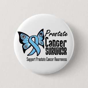 Tattoo Butterfly Prostate Cancer Survivor Ronde Button 5,7 Cm