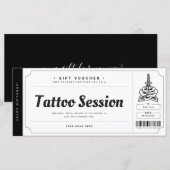 Tattoo Cadeaubon Kaart Ticket Voucher Certificate (Voorkant / Achterkant)
