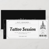 Tattoo Cadeaubon Kaart Ticket Voucher Certificate (Voorkant / Achterkant)
