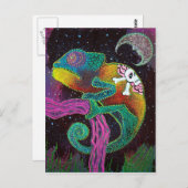 Tattoo Chameleon Briefkaart (Voorkant / Achterkant)
