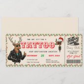 Tattoo Christmas Gift Ticket Certificate Voucher Kaart (Voorkant / Achterkant)