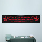 Tattoo conventie zwarte rode banner (Beurs)