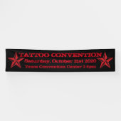  Tattoo conventie zwarte rode banner (Horizontaal)