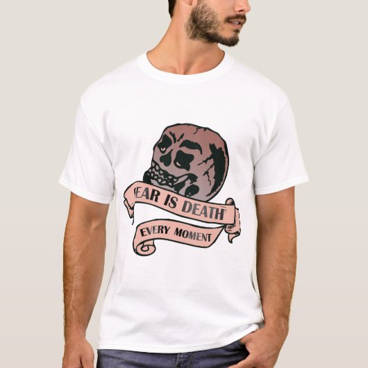 tattoo crane tete de dood fear is death every mome t-shirt (Voorkant)
