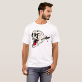 Tattoo crane transperce, datumtete old sch t-shirt (Voorkant volledig)