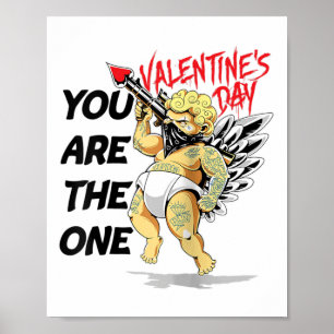 Tattoo Cupido liefde, Vriendin, bruiloft Jubileum Poster