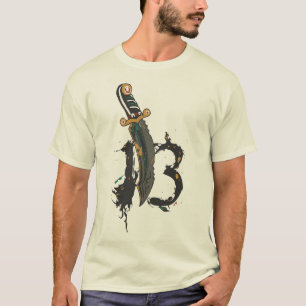 Tattoo dague numero 13 messen old school-handpalmm t-shirt