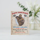 Tattoo De datum Briefkaarten opslaan (Staand voorkant)