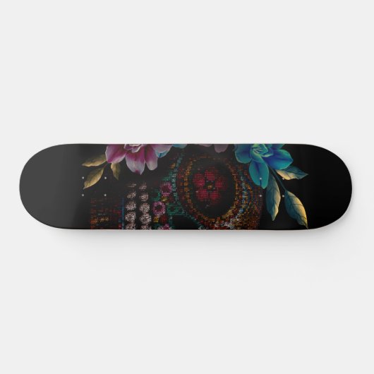 Tattoo Dia des Muertos Skateboard (Horizontaal)