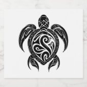 Tattoo Diver Turtle Copy Sparkling Wijnetiket (Enkel label)
