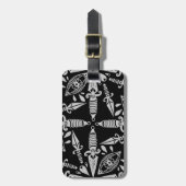 Tattoo dolgers en ogen bagagelabel (Voorkant verticaal)