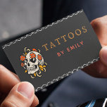 Tattoo door Jouw naam Funny Skull paddenstoelen Go Visitekaartje<br><div class="desc">Deze coole visitekaartjes zouden perfect zijn voor de kunstenaar/salon van het tattoo. Voeg uw eigen naam en andere informatie eenvoudig toe door op de optie "deze sjabloon personaliseren" te klikken. Als u hulp nodig hebt bij personalisatie of als u vragen hebt over het ontwerp, kunt u contact met ons opnemen....</div>