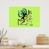 Tattoo Dragon-Poster Poster (Keuken)