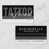 tattoo een vriend bekleding aanbevelingskaartje (Voorkant / Achterkant)