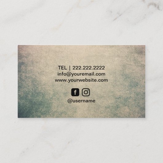 Tattoo en doorboren Gothic Crow Skull & Roos Flowe Visitekaartje (Achterkant)