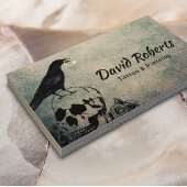 Tattoo en doorboren Gothic Crow Skull & Roos Flowe Visitekaartje