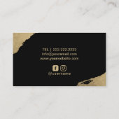 Tattoo en doorboren zwarte roestpenseel visitekaartje (Achterkant)