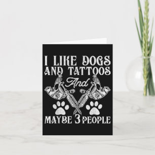 Tattoo en Hondenliefhebbers Grappig Ink Verslaafd Kaart