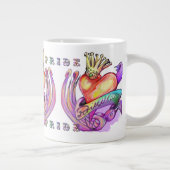 Tattoo en trots op het hart van de oude school grote koffiekop (Rechts)