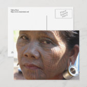 Tattoo Face Briefkaart (Voorkant / Achterkant)