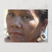 Tattoo Face Briefkaart (Voorkant)