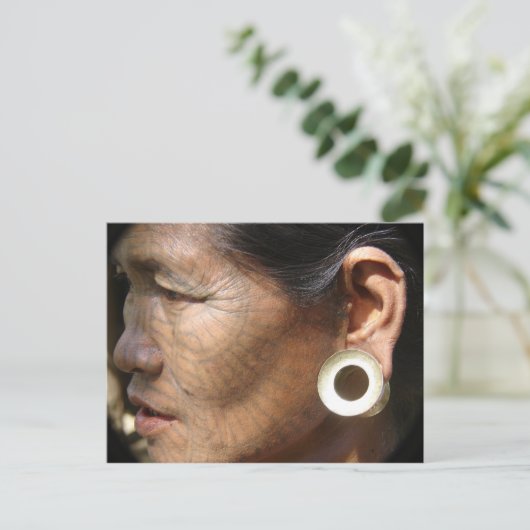 Tattoo Face Briefkaart (Staand voorkant)