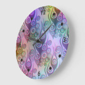 Tattoo flames & circles pattern + your backgr. grote klok (Hoek)