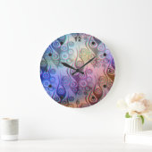 Tattoo flames & circles pattern + your backgr. grote klok (Huis)