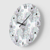Tattoo flames & circles pattern + your backgr. grote klok (Hoek)
