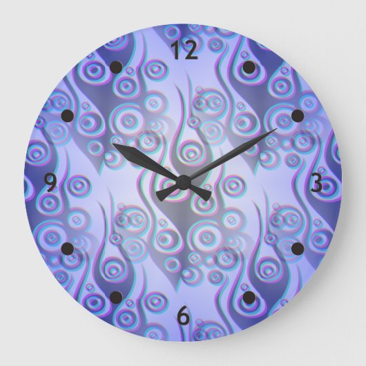 Tattoo flames & circles pattern + your backgr. grote klok (Voorkant)