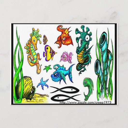 Tattoo Flash-Briefkaart Briefkaart (Voorkant)