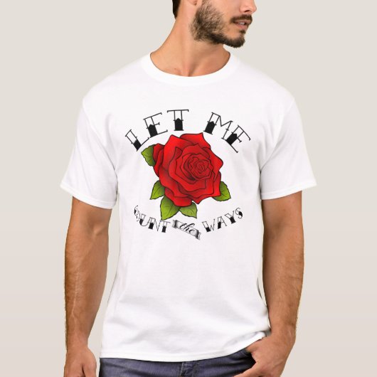 Tattoo Flash-stijl Roos T T-shirt (Voorkant)