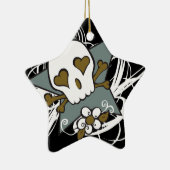 Tattoo Fluer Skull Holiday Ornament (Rechts)