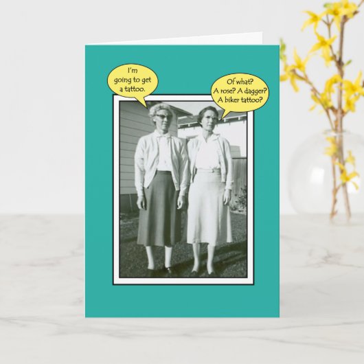 Tattoo Fun Voeg een naam of ouderdom aan de Groet  Kaart (Gele Bloem)